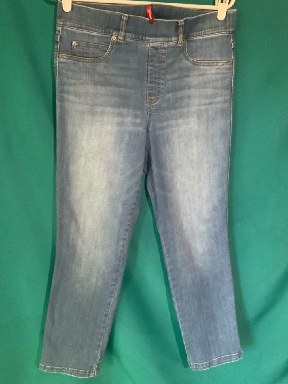 SPANX Vintage Pull On Light Blue Denim Ankle Jeans